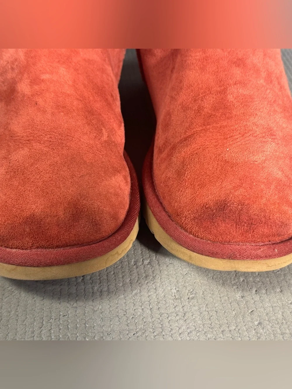 UGG Classic Short II Red Suede Boots Women's Size 6